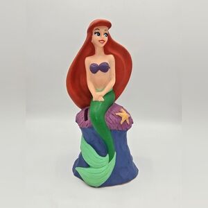 Vintage Disney Little Mermaid Ariel Vinyl Coin Piggy Bank‎